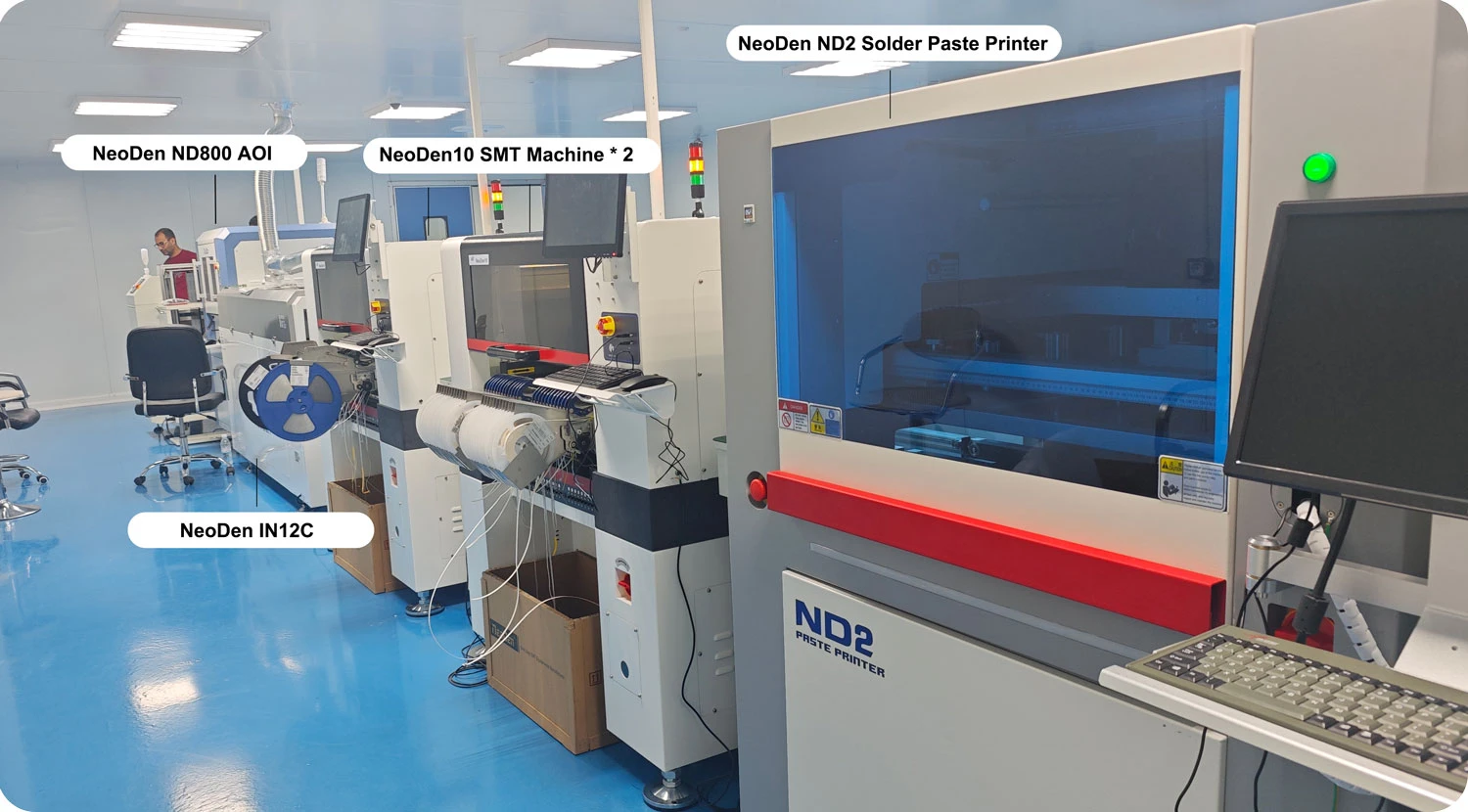NeoDen ND800 AOI Inspection System Operating in Algeria TV Set-Top Box and Audio Electronics Factory NeoDen ND800 AOI Inspection System Operating in Algeria TV Set-Top Box and Audio Electronics Factory